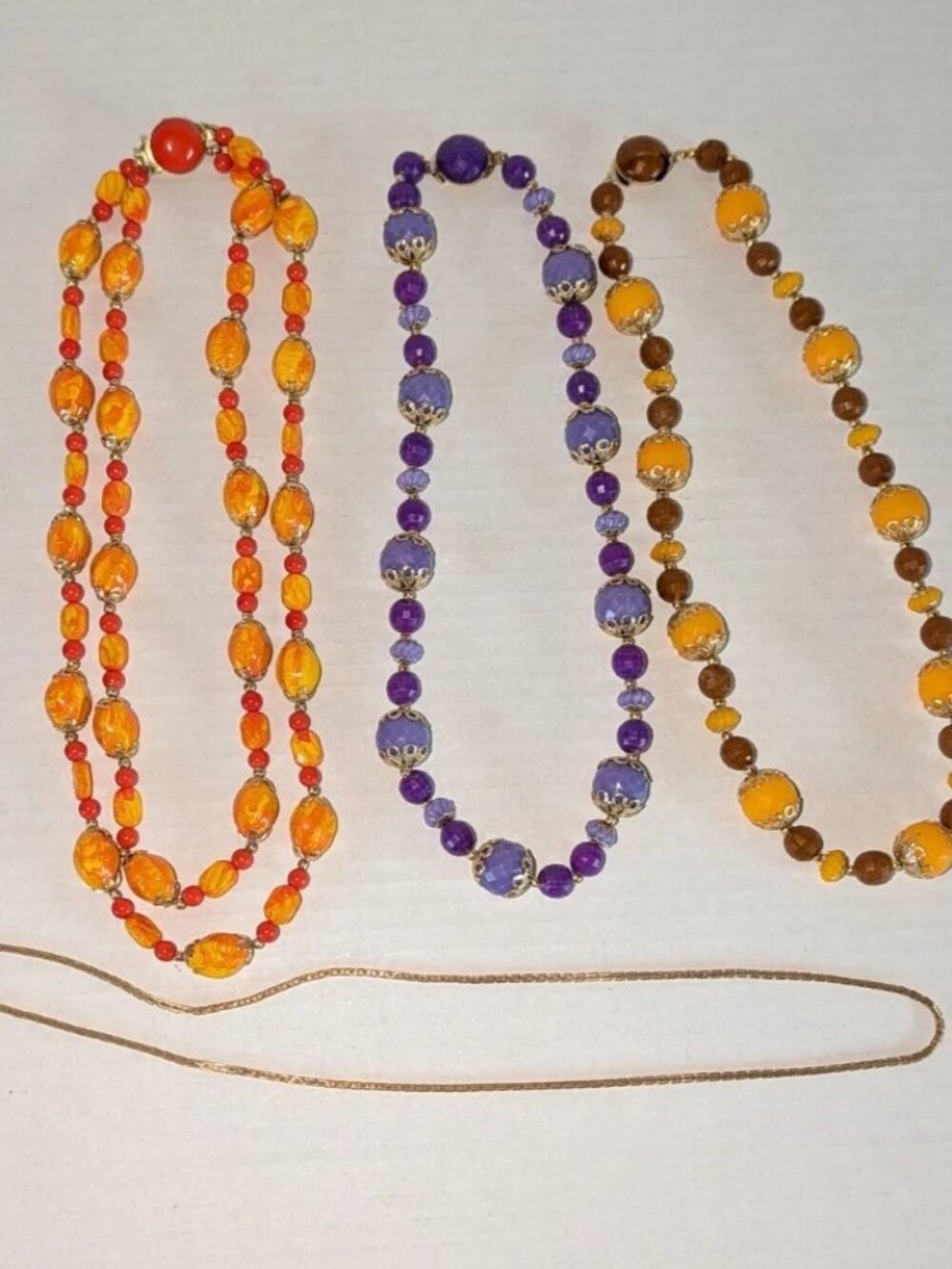Vintage Beaded Necklaces Hong Kong Lot of 4